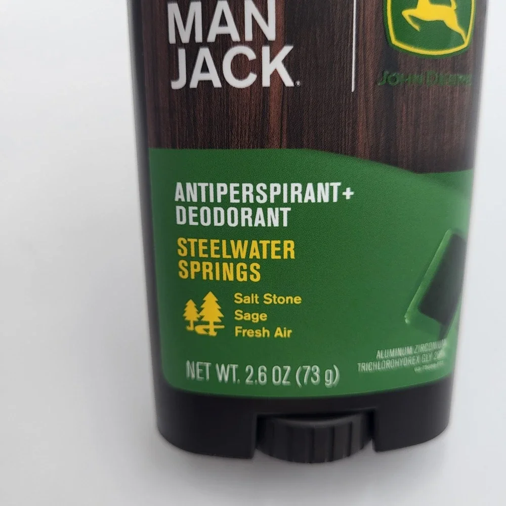 (2) Every Man Jack John Deere Steelwater Springs Antiperspirant Deodorant 2.6oz